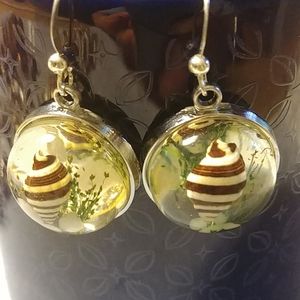 3-D seashell earrings